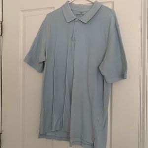 Light Blue 2XL Faded Glory Casual Polo Shirt